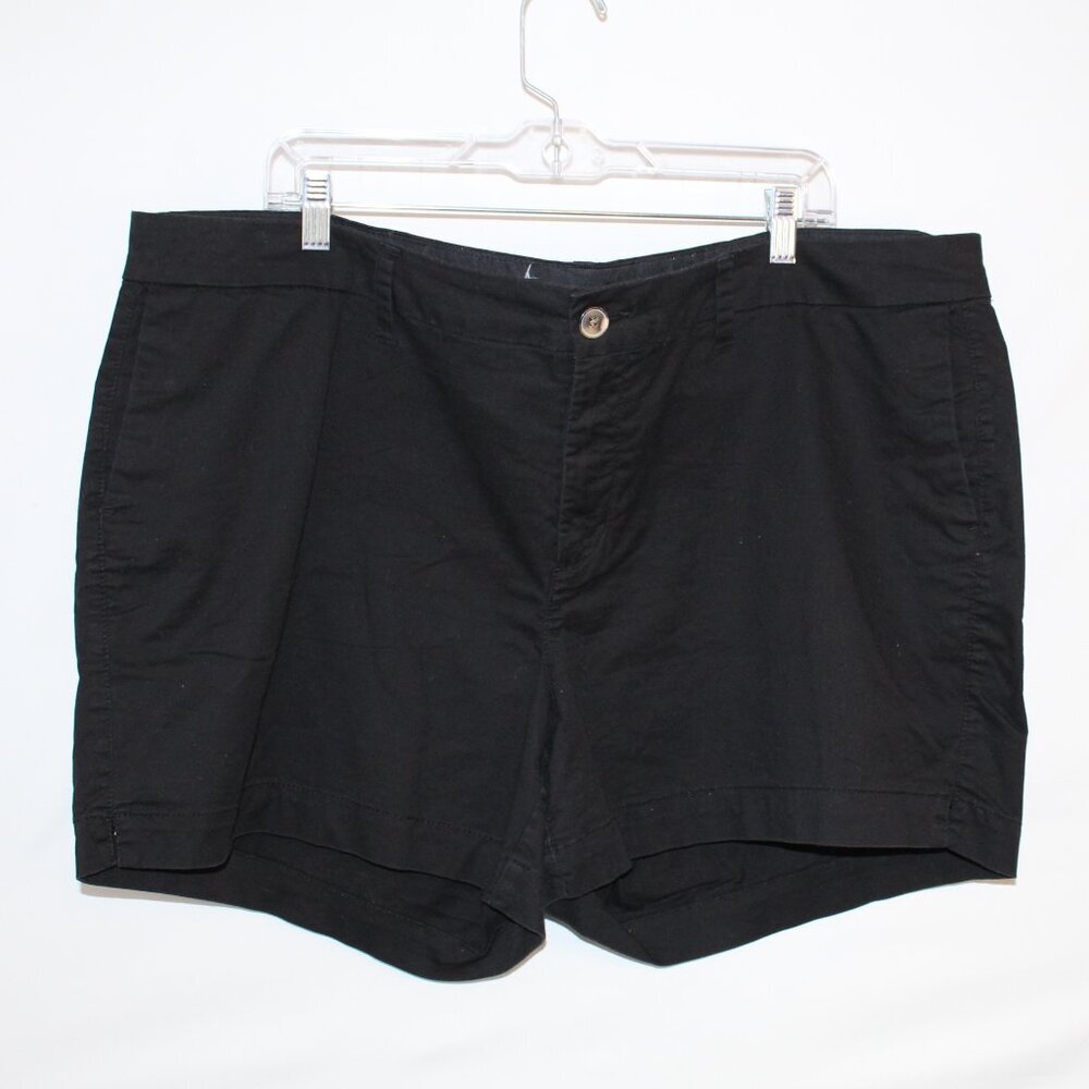 Old Navy Everyday‎ 5" inseam black chino pocketed shorts size 20